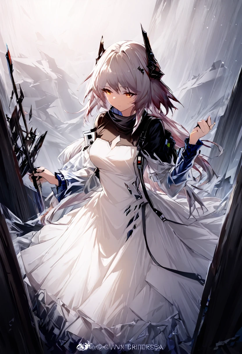 Arknights, masterpiece, theresa (arknights), dress, white dress