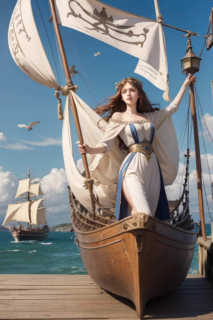 captivating portrayal of a siren singing a ship to a shipwreck, by the talented artist, Melusine Seafoam. (Enchanting:1.2) voice luring sailors to their demise, (ethereal:1.1) figure floating above the wreckage, (sorrowful:1.1) expression reflecting the siren's haunting beauty, (roaring:1.1) waves crashing against the rocks, (illuminated:1.1) by the moonlight, (unveiling:1.1) the mesmerizing power of the siren's song, (capturing:1.1) the essence of their irresistible allure, (tragic:1.1) portrayal of the siren's eternal longing, (immortalizing:1.1) the captivating and dangerous nature of the siren's call.
