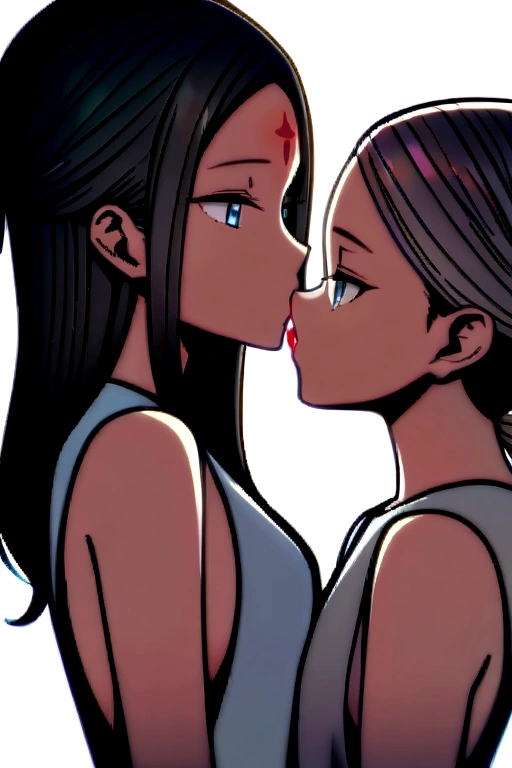 Two beautiful 10-year-old girls kissing each other and touching their bodies, two horny gay lovers who love each other from Yemen.