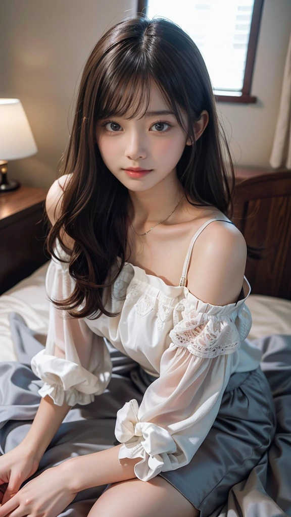 Sleeping girl, 19 years old, realistic, she is wearing small dress, she is wearing transparent dress, [nfsw,],brown hair.