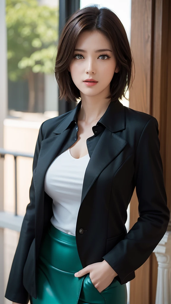 (8k, highest quality, masterpiece: 1.2), (Realistic, Realistic: 1.2), cute, alone, Beautifully defined sky, night, Wet, Audience, (sit: 1.5), date, future,
(Nose brush), (smile: 1.15), Big Breasts, Beautiful Eyes,), (Dark Blonde: 1), (short hair: 1.1), Floating Hair Nova Frog Style,
Grey blazer, Button T-shirt, Black mini skirt, compensate, (8k, RAW Photos: 1.2),