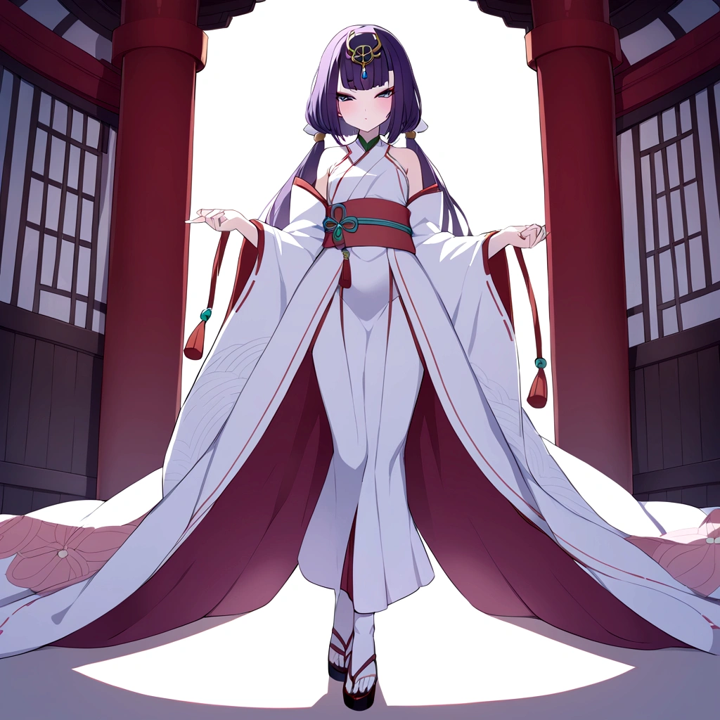 Shuten, shrine maiden outfit, full body.