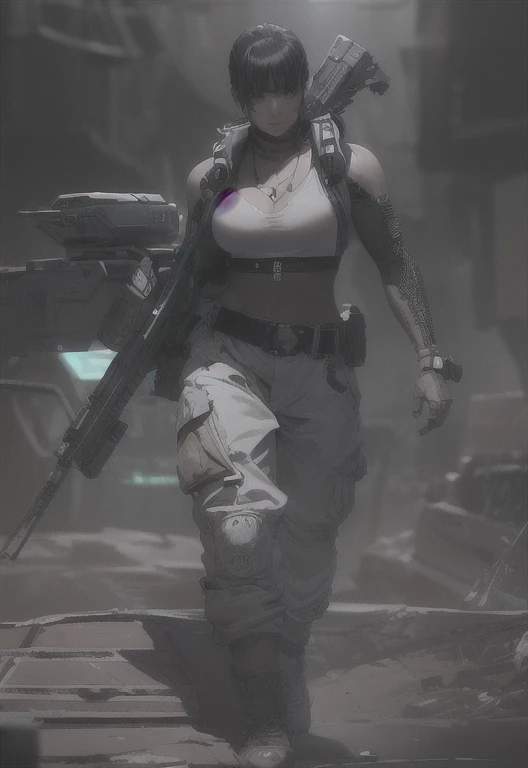 ((The best quality)), ((Masterpiece)), (Very detailed:1.3), ..............3D, beautiful (Cyberpunk:1.3) hacker woman, short hairstyle,short hair, Return to viewer, Thick hair, Operating computer terminal, head mounted display, computer server, LCD screen, fiber optic cable, Company logo, HDR (High Dymanic Range), ray tracing, NVIDIA RTX, super resolution, Unreal 5, Subsoil Scatter, PBR texture, Post-processing, Anisotropic filtering, depth of field, maximum sharpness and sharpness, Multilayer textures, Albedo y Highlight Maps, Surface shading, Accurate simulation of light-material interactions, perfect proportions, octane rendering, duotone lighting, Low ISO, white balance, rule of thirds, wide opening, 8K RAW, efficient sub-pixels, sub-pixel convolution, glow particles, dynamic pose