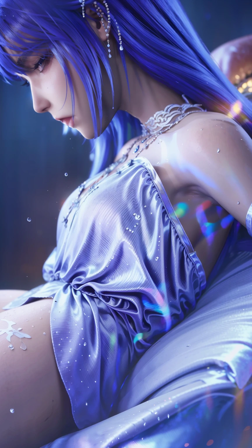 一个女孩Lying in bed，Dressed in suspender pajamas，Face up，Raise your legs slightly，Front view super detailed beautiful big breasted girl 16 years old. Ultra HD, 4K, 8K, Movie，whole body，Lying down，Long legs，Very big breasts，whole body捕捉，（（（Lying in bed））），（（（whole bodyLying in bed））），big bed，Off-shoulder，Shoulder-length skirt，Lying in bed，Sleeping on the pillow，Lying down，Headrest pillows，（（（平Lying in bed））），whole body平Lying in bed