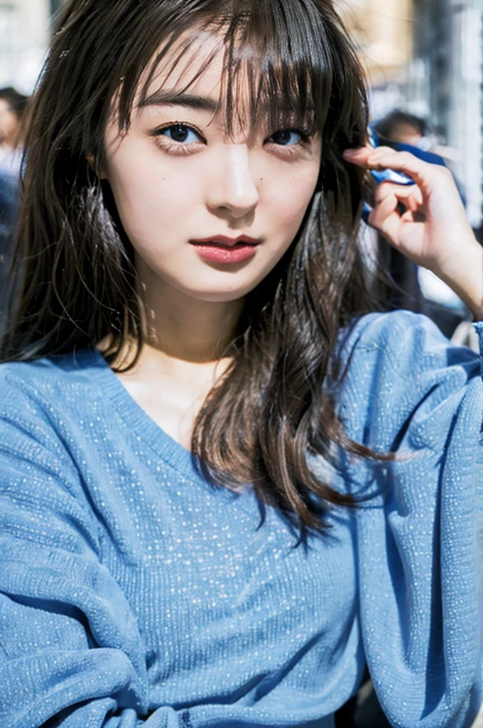 You are a professional gravure photographer.。とても美しい一人の日本人女性のphotographを創造してください。Delicate facial features、Bob Hair, Captivating Gaze、Thigh shot , Lunar Surface、Advanced Depth of Field、masterpiece、Highest quality、photograph、reality、High resolution、Very detailed、