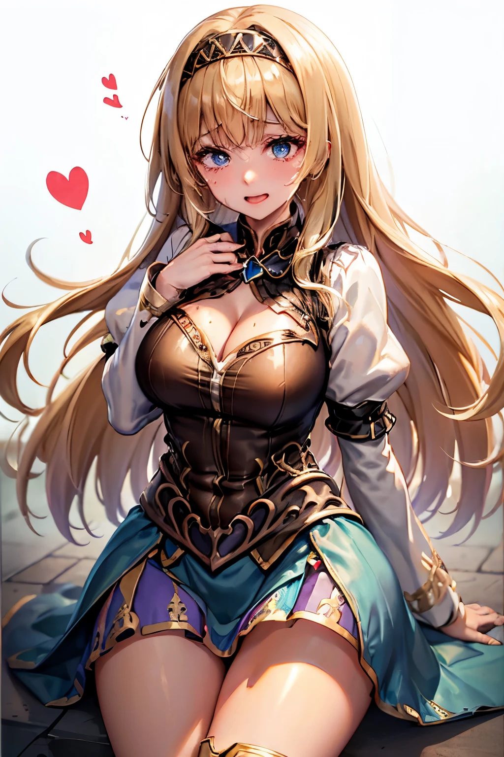 （（（ＳＦＷ、sound、Highest quality、first-clasasterpiece、Normal body、8K、Detailed face、Ultra-precision、Normal hand、Normal finger、５Finger、Highest）））、beautiful girl、Golden blonde;1.4、slender、low length、thin feet、Alisha、Princess、Valkyrie Profile、blush、Dungeons、Waterfront、seiza、Sit down、Spread your legs、Torn clothes、Torn dress、Tattered jacket、Bilibili skirt、Skirt flipped up、Open clothes、Exposed Skin、I can see her cleavage、Pure white pants、I can see your pants、Open your mouth、Sticking out tongue、A face melting with pleasure、Drowning in pleasure、Shy appearance、Feeling embarrassed、tears、溢れるtears、Climax、Touch your chest with your right hand、hold your crotch with your left hand、Masturbation、Panting、White Breath、shortness of breath、Look Up、Looking up、Heart Eyes、His gaze is unsteady and his eyes are shaped like hearts、Infatuated、Hypnotic state、Brainwashed、Stop thinking、Losing the sparkle in your eyes、Shaking and trembling、effect:Twitch twitch