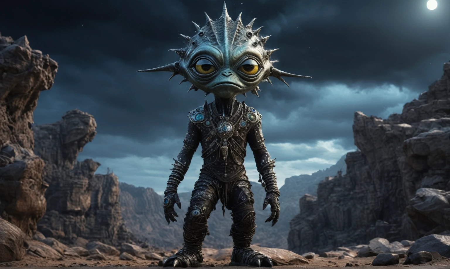 full body length shot,nerd graphite Alien Entity,native africa slave ,azctec Finnish Lapland,Cinematic,soft colors, Technicolor,natural skin textures, hyper realism, hyper detailed,Extremely detailed,High contrast,Masterpiece,Realistic,Ultra Detailed, intricate details,realistic humid leather,extremely intricate details,Epic Realistic, cinematic style, irina yermolova,high contrast,hdr,extremely detailed, landscape,masterpiece, intricate details, eyes extremely detailed, high detailed eyes,8k resolution,retina, Nikon Z9,orc,Egypt, Pisces, transition between two art styles,full body length, Double contact, X-ray, Creative, vivid light, fantasy, Abstract, Surrealism, super detailed, high resolution,insanity national folk wear,skin almost translucent, gothic elements,Mestichino,Light particles,chaos,starfish's leather,"(The best lighting,, dramatic),(alien troll half-skull fetus, Hellraiser, Scars, , poison brain, , a rat inside the head, terror.),(fish eyes, calaveras