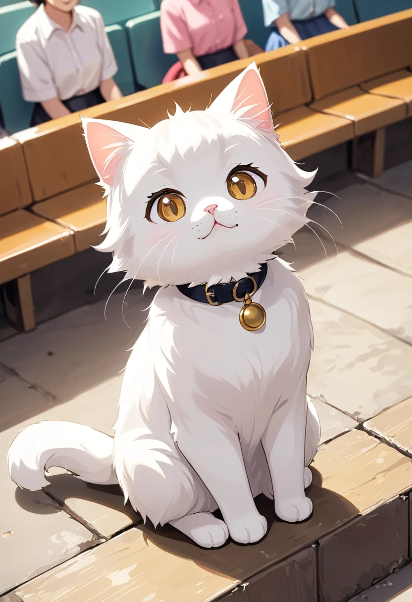 TOK Style, Cute cat, Looking at the audience, Sitting