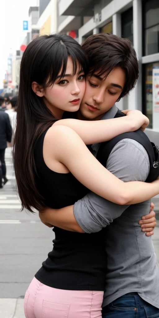 Just two persons、Cute like a  idol、low length, 20 year old Japanese woman、70-year-old old man、Two people facing each other、kiss、Cleavage、RAW Photos、Genuine、Real、High resolution、Life、No copyright notice