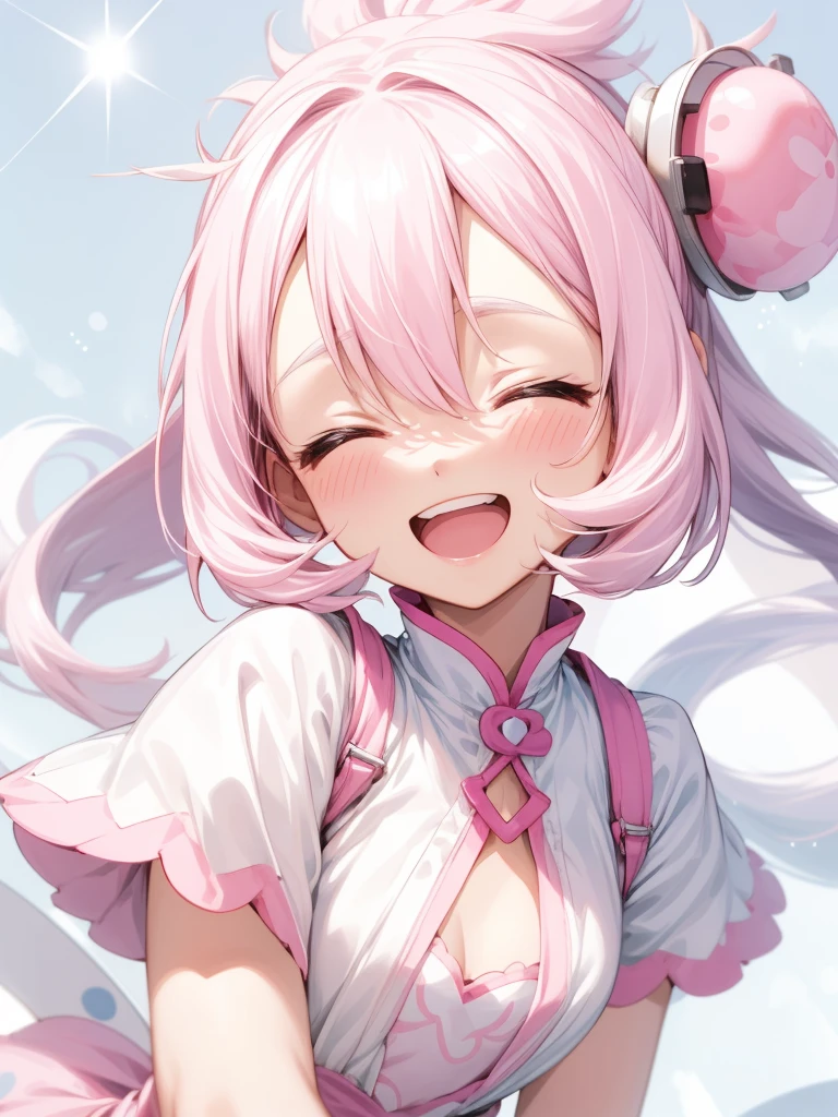 First Job, Better Quality, 1. garota Laughter, Pink and white hair, Milky hair, Little , Little, Laughter (Solo Girl)