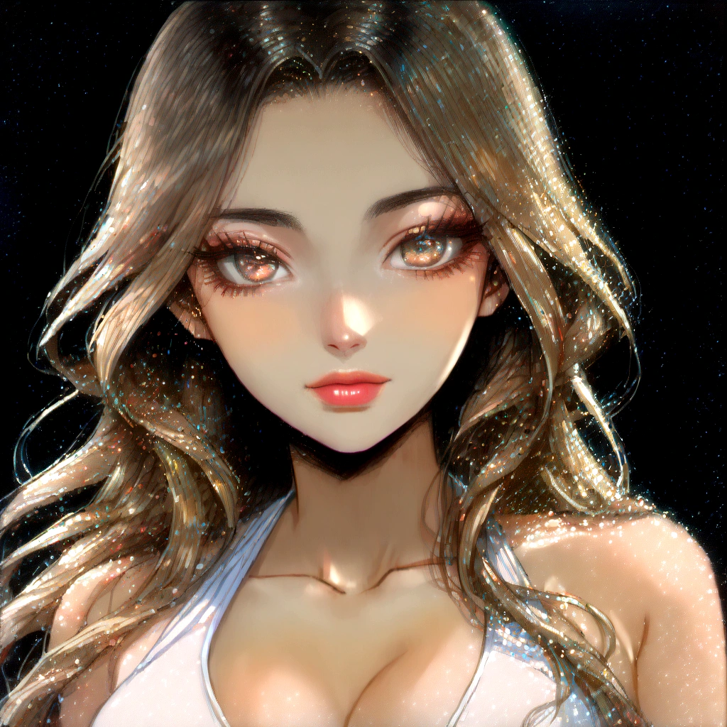 a lovely woman, polka dot string bikini, sheer silks billowing, glamorous poses, on the beach, beautiful detailed eyes, beautiful detailed lips, extremely detailed eyes and face, long eyelashes, realistic, photorealistic, photo-realistic:1.37, best quality, 8k, highres, masterpiece:1.2, ultra-detailed, HDR, UHD, studio lighting, ultra-fine painting, sharp focus, physically-based rendering, extreme detail description, professional, vivid colors, bokeh, portrait, photography, warm color tones, natural lighting