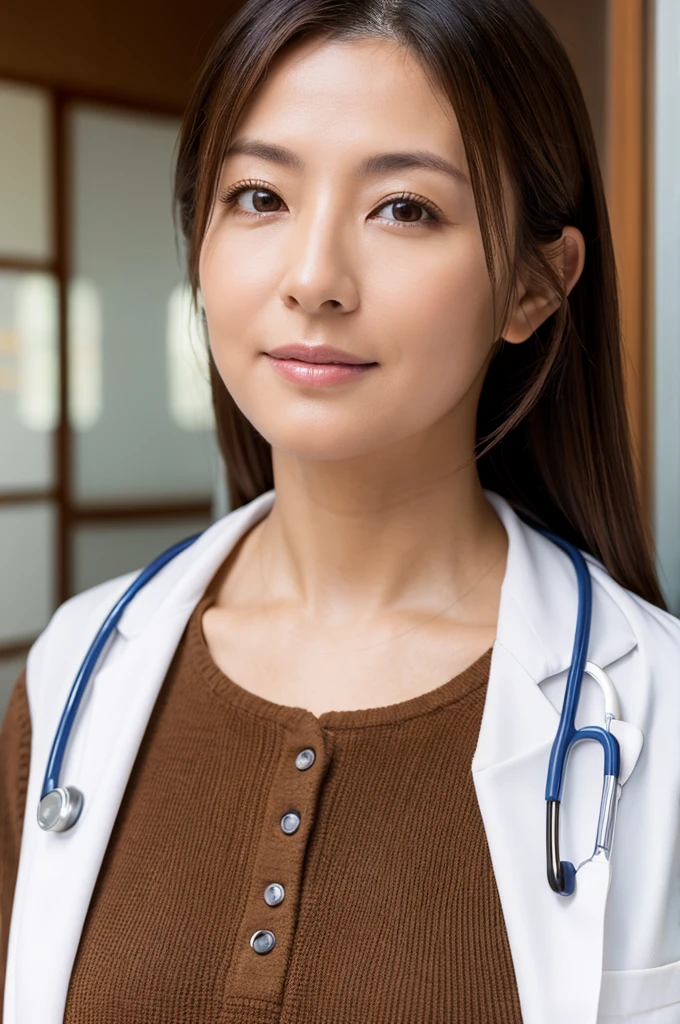 ((Highest quality)), ((masterpiece)), (detailed),Perfect Face,Japanese,Female doctor,White