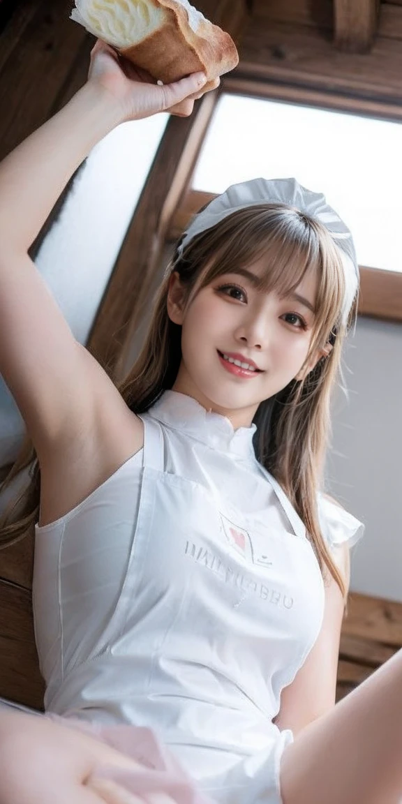 (((Low - Angle:1.4)))、((One hand raised))、((She is wearing a colorful and pop blouse and apron.)),(;have big bread))、(((Spread your legs:1.4)))、,(((beautiful armpits:1.2)))、High resolution、Bakery、****************、smile、Finished as in the picture、white and beautiful skin、Focus on small breasts、((beautiful５This finger))、Bakeryの制服を着ています、最high quality、High resolution、Very detailed、masterpiece、Live Shooting:2、Genuine:2、photoGenuineistic:2、very delicate and beautiful、Fine details、Textured skin、Full Shot、、(beautiful face:2)、hot pants、Putting on makeup、Perfectly balanced legs:1.5), Looking at the camera, Angle from above, (((hot pants))), High resolution、未来のBakery、Delicious bread that women will love、Looking at the camera、smile、Finished as in the picture、、(((I have a big loaf of bread)))、(((cute smile)))、((((Eat delicious bread)))))、((I love bread))、(front focus piece:1.3), 
、Cute Apron、Rainbow Apron、Bakeryの制服を着ています、明るすぎるNatural light、Shining sunlight、最high qualityのディテール, Japanese Girls,1 girl, 8K, RAW Photos, 最high quality, Ticker:1.2, Very detailedなRAWカラー写真, Professional photos, (reality, photoGenuineisticです:1.37), (Very detailedな皮膚:1.2), 超High resolutionな, (Lenz 50mm),,絶妙にFine grain,Look at the person watching,Pretty face, Just Mile:1.05),Wide Hips,Straight hair,,Light pink inner color、 white and fine skin、(Very detailedな8K cg:1.2), (hyper Genuineistic:1.35), (photoGenuineisticです:1.45), (reality:1.4), 

(背景はBakery:1.1)、Sexy upward glance, 、Very detailed、masterpiece、最high quality、Ultra-high resolution energy A、8KのHigh resolutionにより、Transparency as shown in the photo、Fine grain、Expression of gradation、Perfect anatomical figure ,hard disk、Ticker (English) 、 Nikon Z9 80mm Lens ,、明るすぎるNatural light、Shining sunlight、、Ultra slim body、Slender model figure、beautiful姿勢、, 最high quality, 8K, RAW Photos, Confused, Award-winning portraits, shy smile, shy smile, , Delicate girl,, Digital SLR, View your viewers, Frank, Sophisticated, Thin arms, Professional Lighting, Film Grain, chromatic aberration, (Fine grainと顔:1.0), Live Shooting、(((A portrait of extreme beauty)))、((Glowing Skin))、1 girl、16 year old beautiful girl from Prague、Bright expression、((Platinum Blonde Hair))、[Big blue eyes that sparkle like jewels]、Shiny skin、silky super long Straight hair、eyeliner、beautiful前髪、Hair around the eyes、最high quality、Very detailed、Film Light、Intricate details、High resolution、Very detailed))、Detailed Background、8KUHD、Digital SLR、Soft Light、high quality、Film Grain、Fujifilm XT3 、Shallow depth of field、Natural light、(((Spread your legs:1.4)))、Pieces fly、High resolution、Bakery、****************、smile、Finished as in the picture、white and beautiful skin、Focus on small breasts、最high quality、High resolution、Very detailed、masterpiece、Live Shooting:2、、neon hair clip,masterpiece、最high quality、
One girl,Ives Girl,beautiful照明,(((Anyone can see the D logo.:9)))