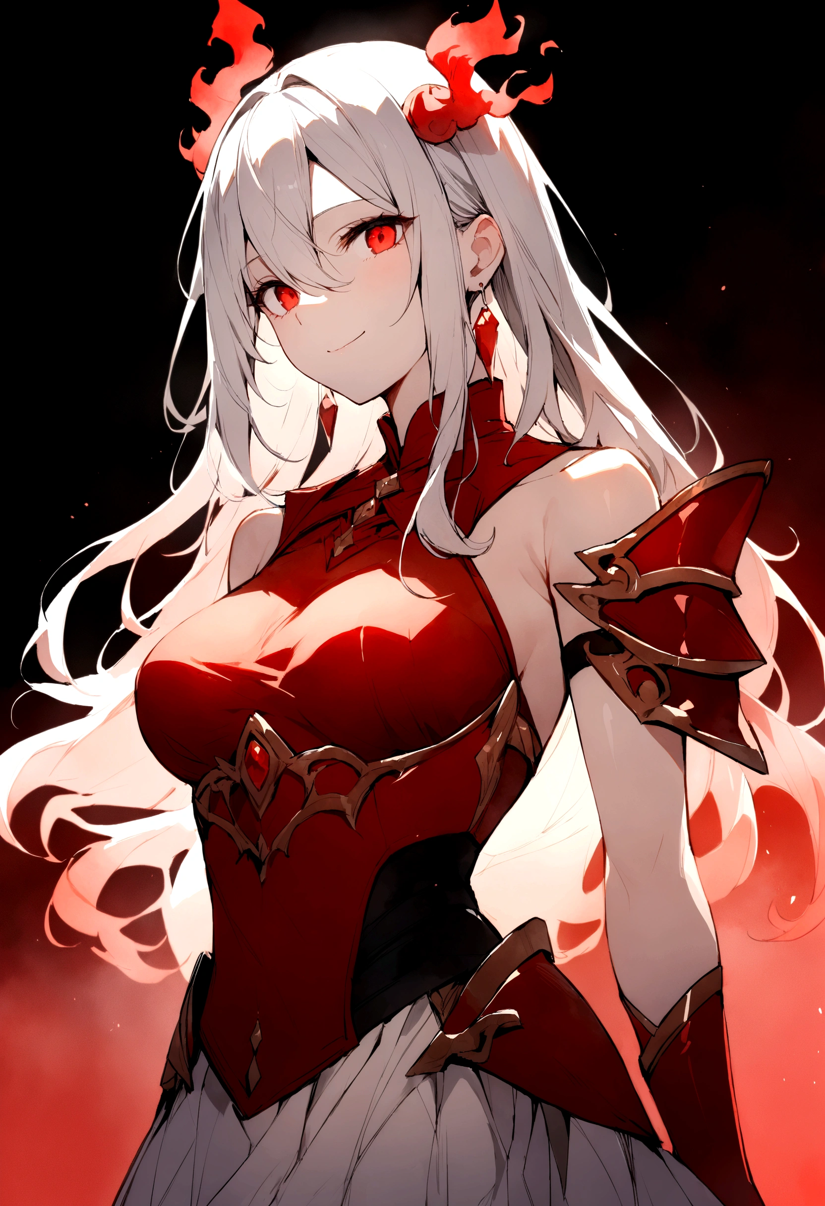 absurd, masterpiece, best quality, realistic, hyper-detailed, (shiny skin, sweaty:1.4), looking at viewer, slender, 1girl, solo, white sneakers, white miniskirt, straight long hair, princess cut, purple hair, red eyes, (thick thighs:0.5), dynamic lighting, high resolution, sharp focus, depth of field, small breasts,vampire, red alchemy potions, red alchemy potion, potion bottle, glowing red potion, masterpiece, best quality, ultra-detailed, illustration, ultra-detailed face, best quality face, evil, 30 years old, adult, 1girl, 30 years old, no human, white hair, alchemy outfit, intricate detailed outfit, armpit