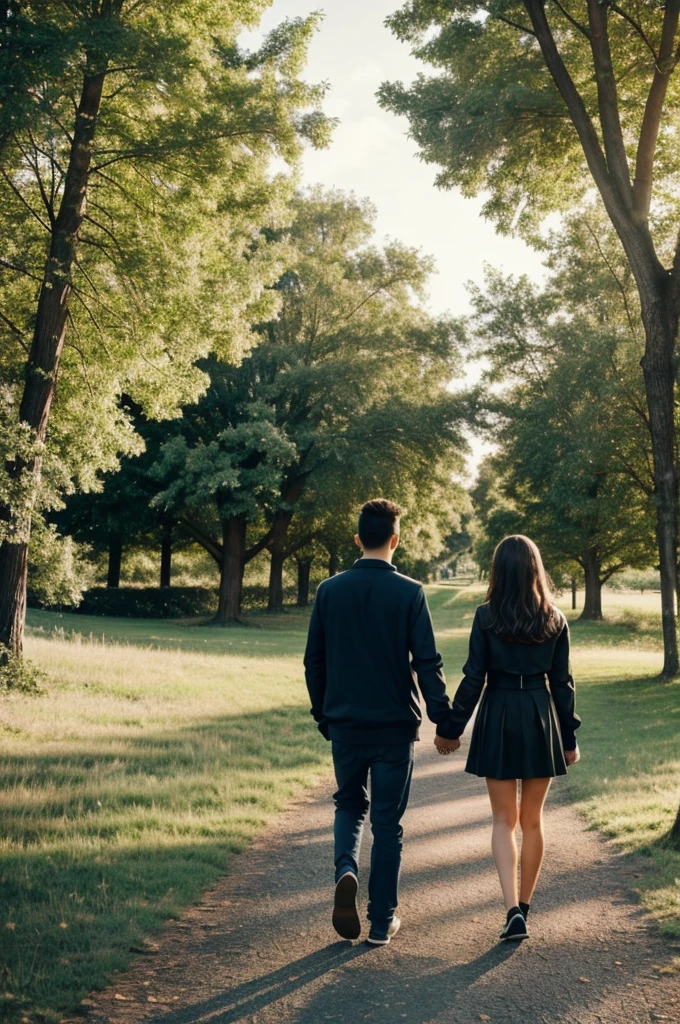men and women,walking in the countryside,