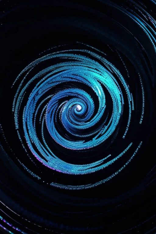 Iridescent azul swirl