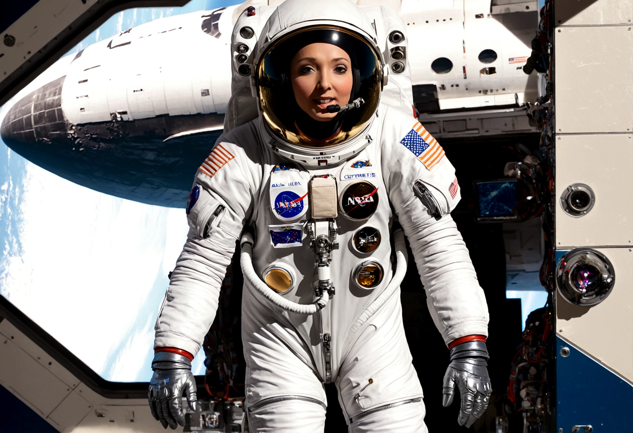 a photo of Bella Hadid as an astronaut, best quality <lora:bellahadid_SDXL:0.8>