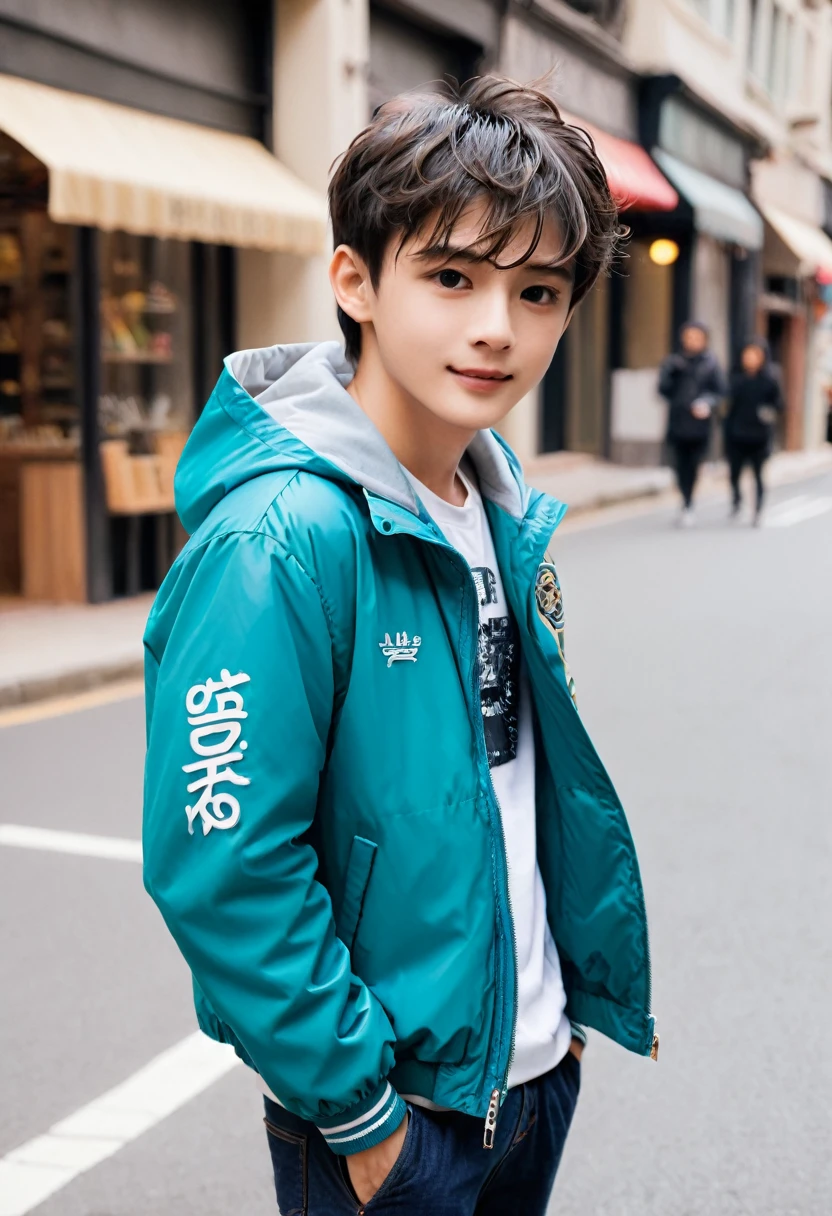 Teen boy with long