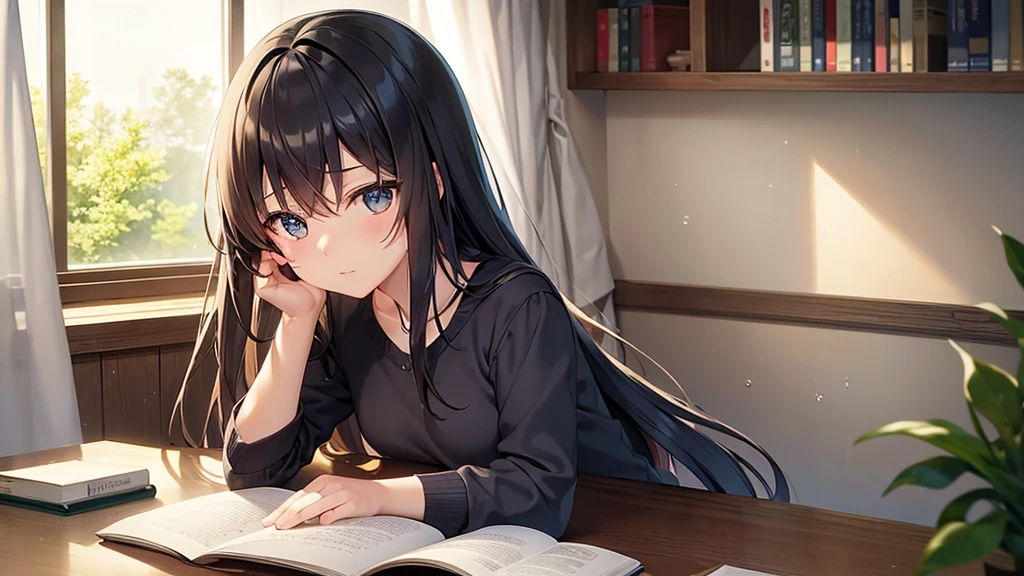 Anime girl reading a book in bed with the lights on, Young Anime Girl, Cute girl anime visuals, anime art wallpaper 4k, anime art wallpaper 4k, Anime Images, anime art wallpaper 8k, Cute Anime Girl, anime wallpaper 4k, anime wallpaper 4k, Anime illustrations, Anime style 4k, Anime aesthetics, High quality anime art studio