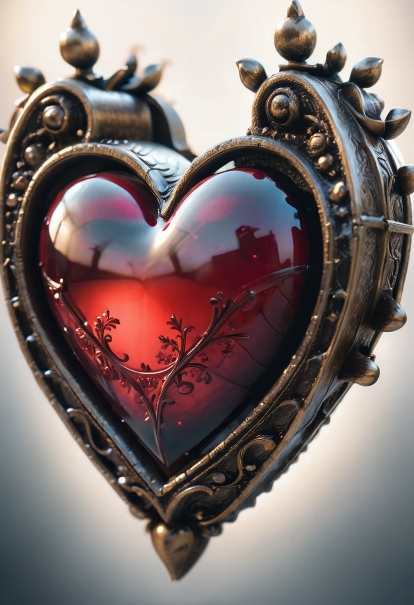 a high quality professional photo of a (heart), (love), super detailed, eternal love, alluring, 8k, romantic, soft focus, dreamy, close up, symbolic, glowing, surreal, intricate details, cinematic, high resolution, front view, art photography, trending on artstation.