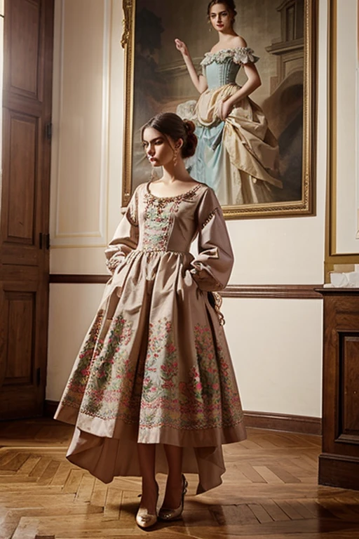 Collection of pretty clothes, colorful and original, elegant and baroque