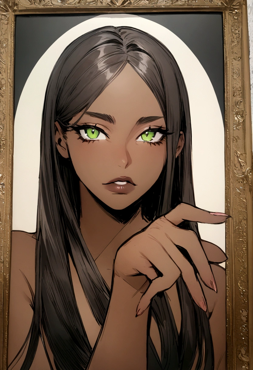 topless  ([dakota tyler|bikini]:0.9), solo, dark green hair, brown eyes, (monk:0.8), 
middle shot, thepit style,  sexy, realistic, real life, 
Tempera Painting, [medium breast]
grand,globally admired piece of art brilliantly sharp,As a female human face from the Shadowrun universe, renaissance, Flickr, crotchless pants, long hair, 
detailed background, fruit-flavored, (rickety:0.8),