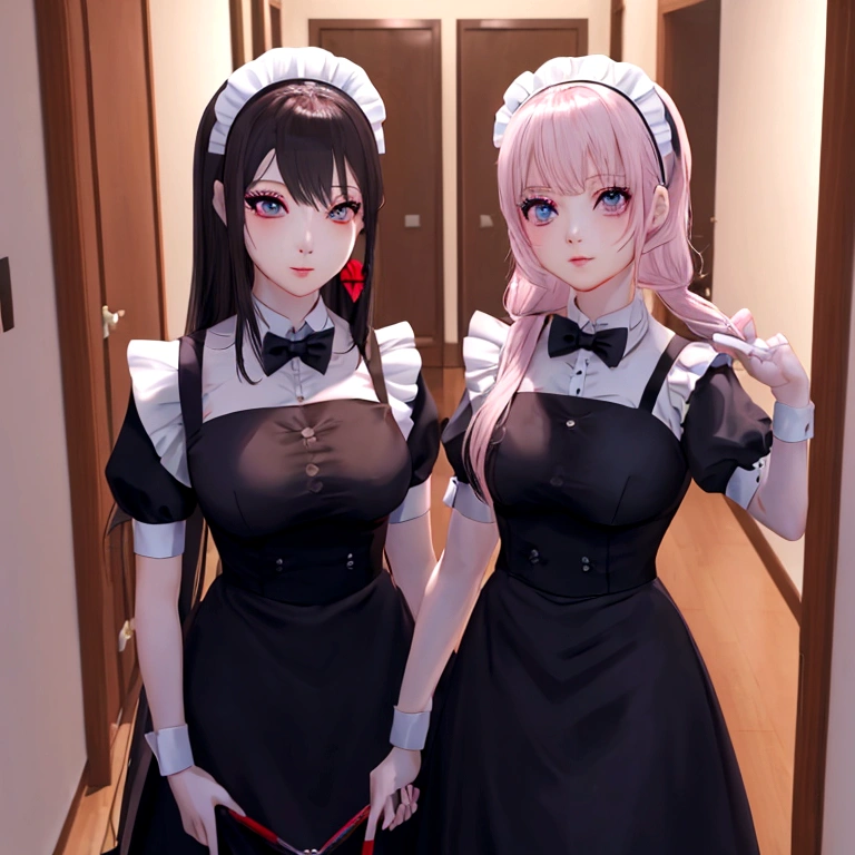 1 solo maid standing, standing in glass wall, BREAK, (thin long legs:1.3), (slim thighs:1.1), (huge perky breasts:1.3), (inconceivably thin waist), BREAK, (frilled too short miniskirt:1.25), (black thighhighs), thigh gap, highheels, pigeon toed, BREAK, smile for viewer, nose blush, (open mouth), heavy breathing, BREAK, skyscrapers in distance, BREAK, full body, masterpiece, nsfw, orgasm, topless