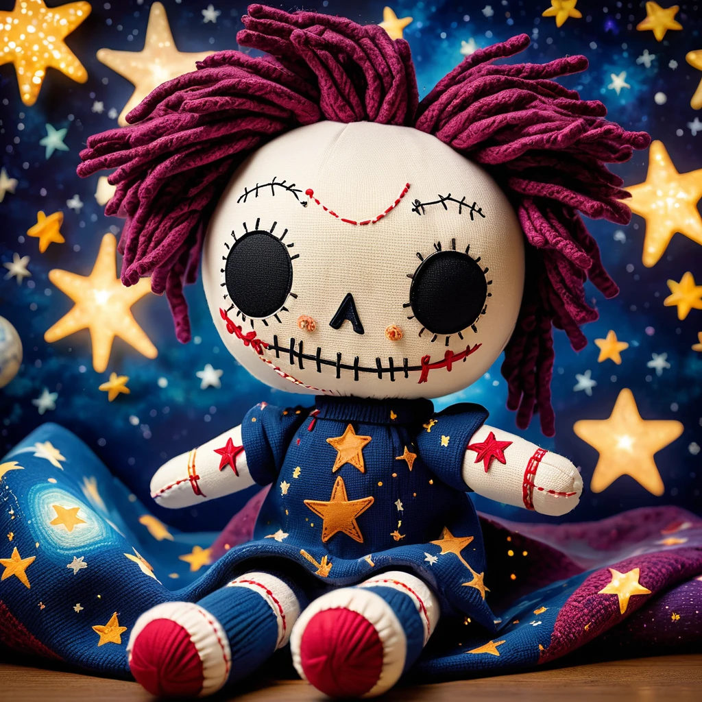 (knitted toy voodoo doll:1.7), (Voodoo Copernicus:1.3), (Clothing: Renaissance astronomer attire with celestial patterns:1.0), (Accessories: enchanted telescope emitting a stellar glow, floating celestial globe:1.1), (background: grand observatory with star charts, telescopes, and an atmosphere of astronomical discovery:1.2), best quality, masterpiece, detailed soft oil painting, detailed background, dramatic cinematic lighting, soft edge lighting, professional, dramatic lighting, hard edge lighting, ultra quality, 4k, masterpiece, best quality, 8k, ultra high definition, high resolution, extremely detailed