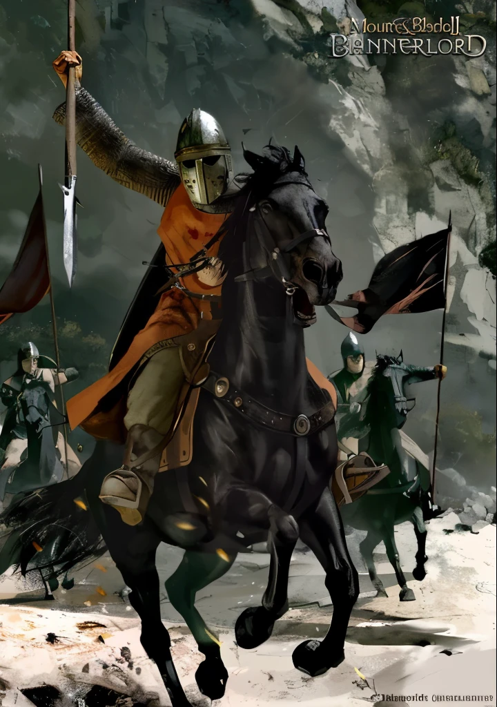 there are a lot of people riding horses with spears on their heads, dale keown and greg rutkowski, commercial shot, red banners, in style of anne stokes, knights armor, shot on anamorphic lenses, patriotic!, pc screenshot, gondor, reckless cohort, kit bash, inspired by Henricus Hondius II