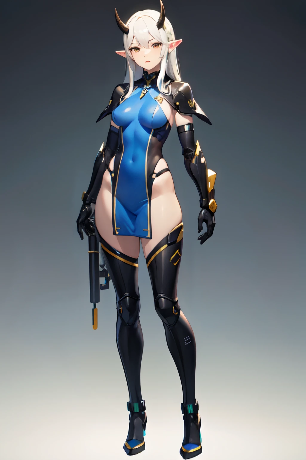 three different poses of female commissar, masterpiece, best quality, detailed face, 1girl, video game character design, character artwork, video game character art, official concept art, ( ( character concept art ) ), high quality character design, character art the contra, full character concept art, cushart kenz