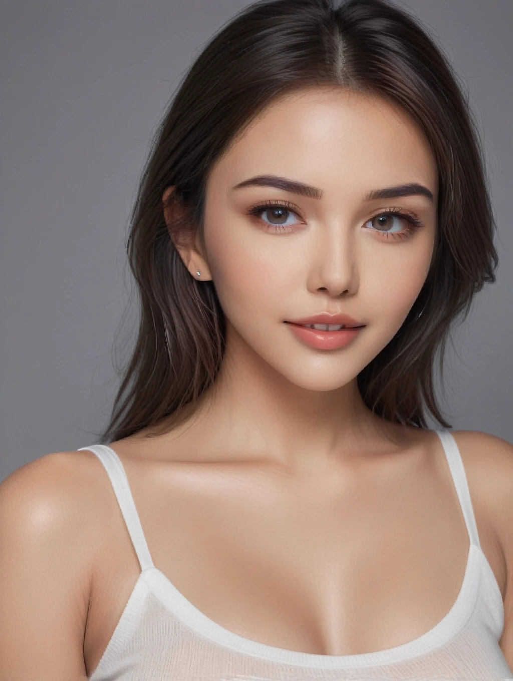 (realistic, photo-realistic:1.37),(8K, RAW photo, highest quality, masterpiece:1.2), cute, super detailed,heart-shaped eyes,Physically based rendering, ultra high resolution, Kodakvision Color, Shot with Aricum LT camera, Bokeh, sharp focus,
looking at the viewer,photorealistic,realistic, alone, photorealistic, highest quality,highly detailed face,highly detailed eyes and face, beautiful and fine eyes,disorganized, incredibly disorganized,unforgettable smile,messy hair, floating hair, ,