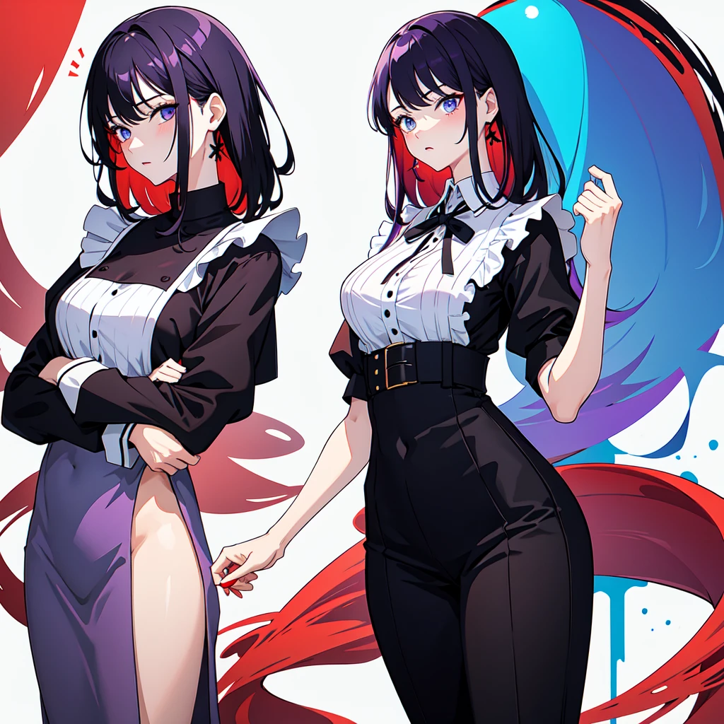 Wear lace pajamas,Visible lace transparent underwear,Standing in the doorway,One hand crosses the waist,perfect bodies,Large of breast,cleavage,The are visible,looks into camera,The atmosphere is ambiguous,high qulity,high detal,oestrus,Whole body diagram,Blue high heels,unreal-engine