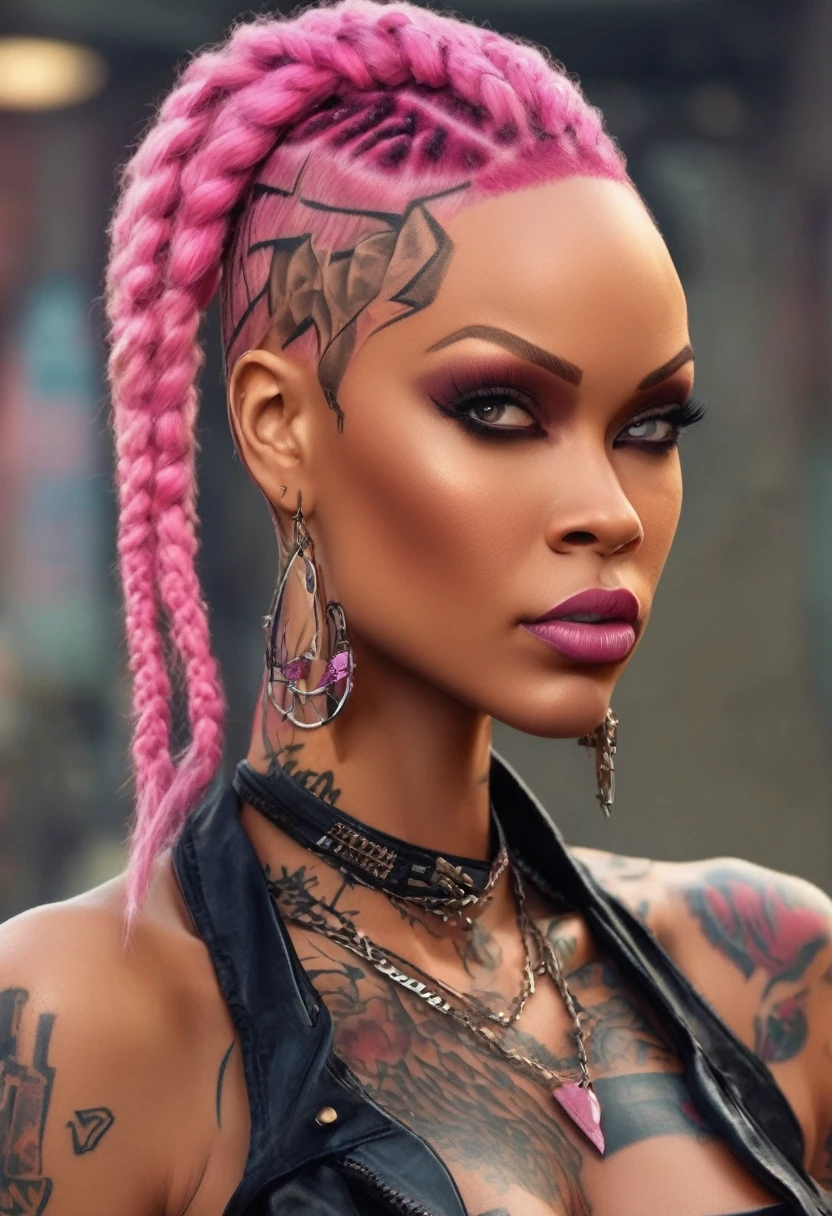 photo of vanmorg, (front to camera), detailed european face, (aspiring facial expression), (((devilpunk style close))), ((steampunk city on the background)), RAW, analog style, ultra detailed photograph, cinematic lighting, artstation, 4k, sharp focus, high resolution, detailed skin, detailed eyes