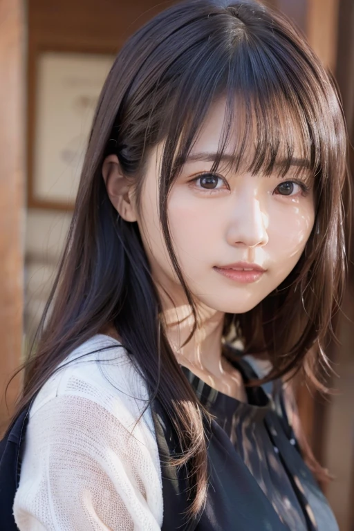 masterpiece、Beautiful girl、detailed、Swollen eyes、Highest quality、超AHigh resolution、(Realistic: 1.4)、1 Girl、Cinema Lighting、smile、18 year old Japanese、Asian Beauty、so beautiful、Young Face、Beautiful Skin、thin、Simple Background、(Ultra-realistic)、(High resolution)、(8K)、(非常にdetailed)、しくdetailedな目)、(Super detailed)、(wallpaper)、(detailedな顔)、Viewer Perspective、detailed、detailed顔、Dark Shadows、Inconspicuous、(Pure erotic face)、smile、(Look forward)、Dress neatly、Iris、