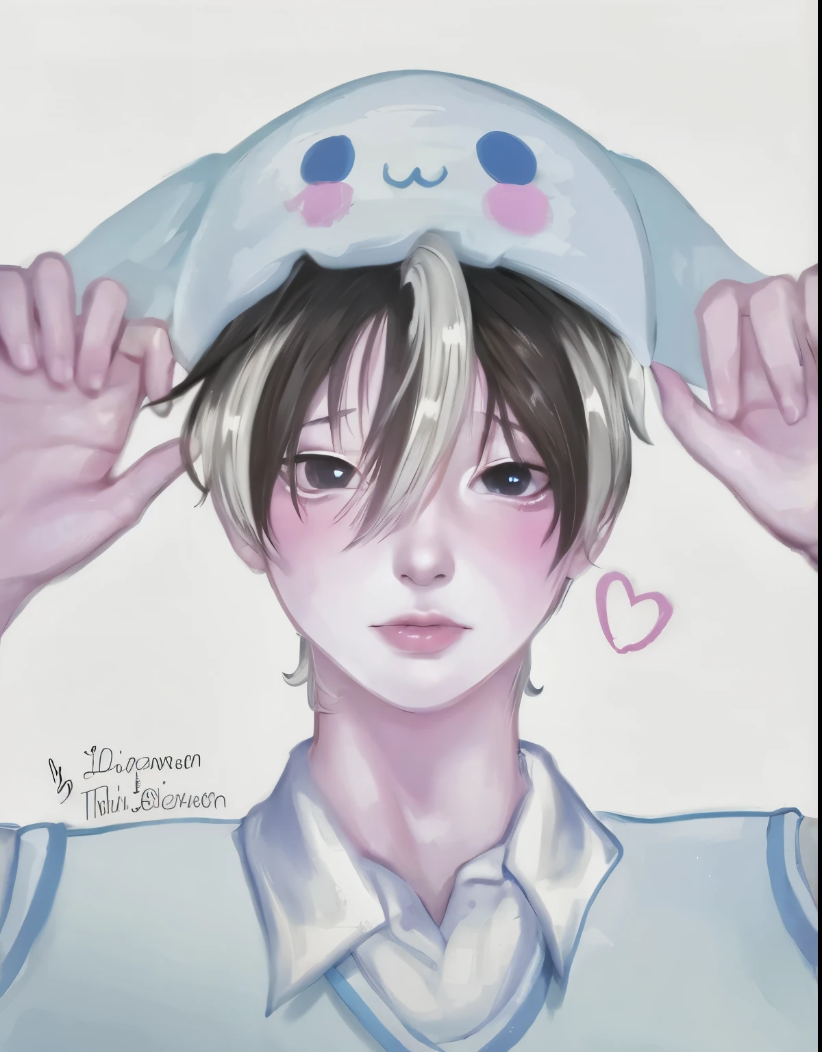 ((cute) | (Moe)| (sweet) | (Fresh)),((Main platform)|( Small Fresh meat)),((1 boy)|( 1 dog))/(Japanese School Uniform)| ((reFreshing)| (Neat)),((defect)|( freckles)),((4K)|( Ultra HD)),((Silver)|( Short Silver hair) | (Short white hair), Brown eyes, (Messy|Laughter) Hairstyle.NSFW,penis,Full Art,Sex