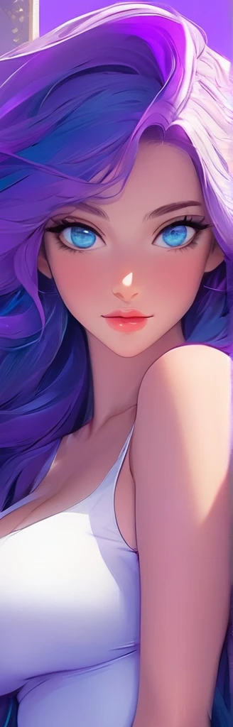 beautiful face, cute face, League of legends, zoe, nude,  smug smile, smallest breasts, dim room, night, big head, short woman, detailed face, beautiful eyes, full lips, intricate details, hyper realistic, cinematic lighting, dramatic shadows, vibrant colors, fantasy art, concept art, armpit,