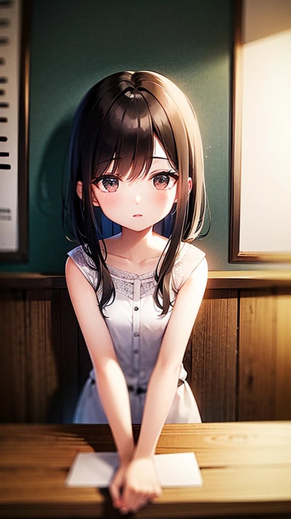 Lori Black Hair Twin Tails Little Girl Blue Eyes