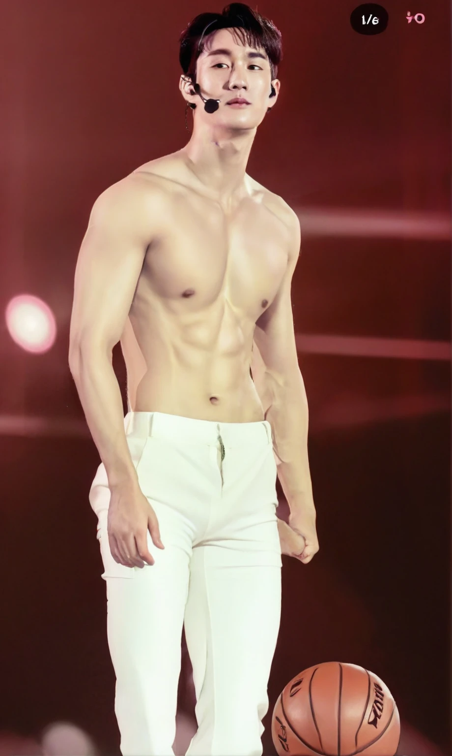 Realistic, handsome Asian boy, sixpack, abs, nude, underwear, change pants with underwear