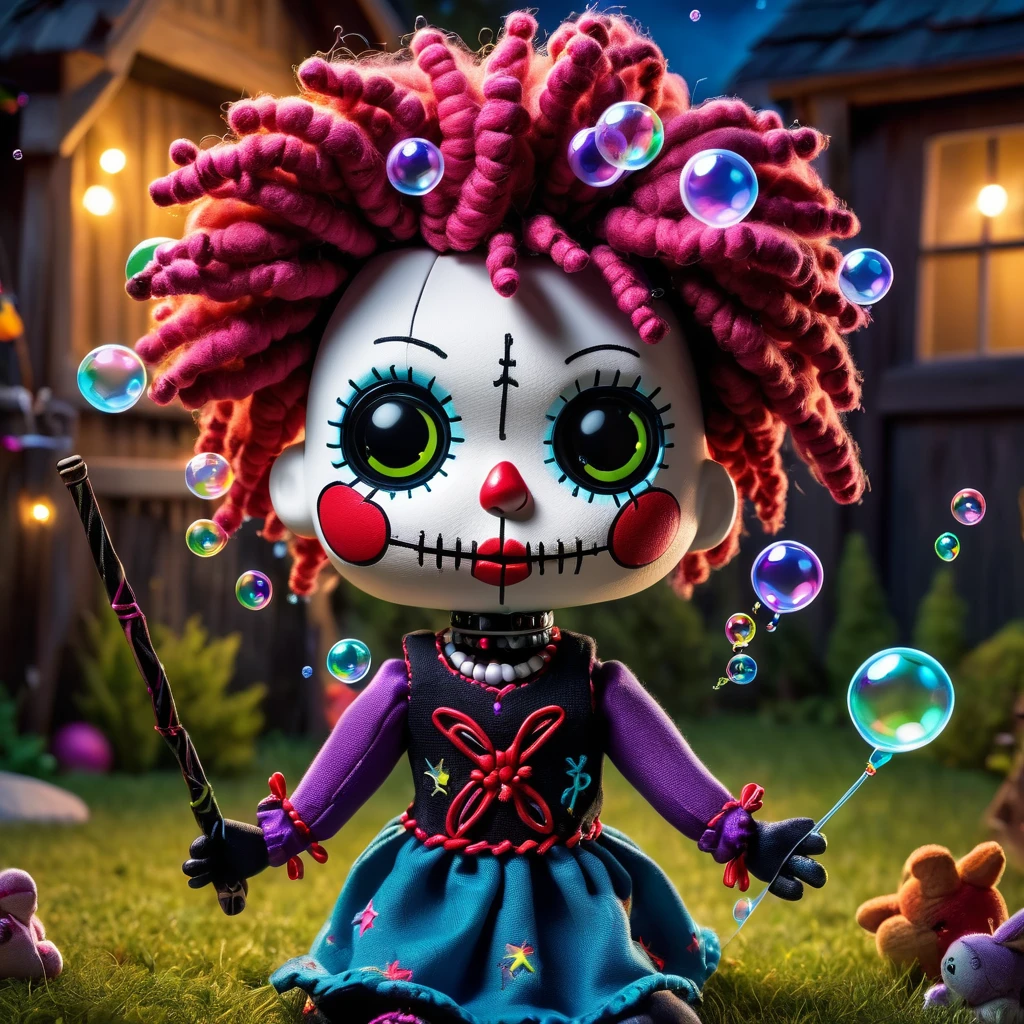 (knitted toy voodoo doll:1.5), (Voodoo at Fountain:1.3), (Clothing: casual attire:1.0), (Accessories: enchanted coin emitting sparks of wish magic, levitating spectral water droplets:1.1), (background: fountain with floating pennies, glowing water jets, and spectral children:1.2) best quality, masterpiece, detailed soft oil painting, detailed background, dramatic cinematic lighting, soft edge lighting, professional, dramatic lighting, hard edge lighting, ultra quality, 4k, masterpiece, best quality, 8k, ultra high definition, high resolution, extremely detailed