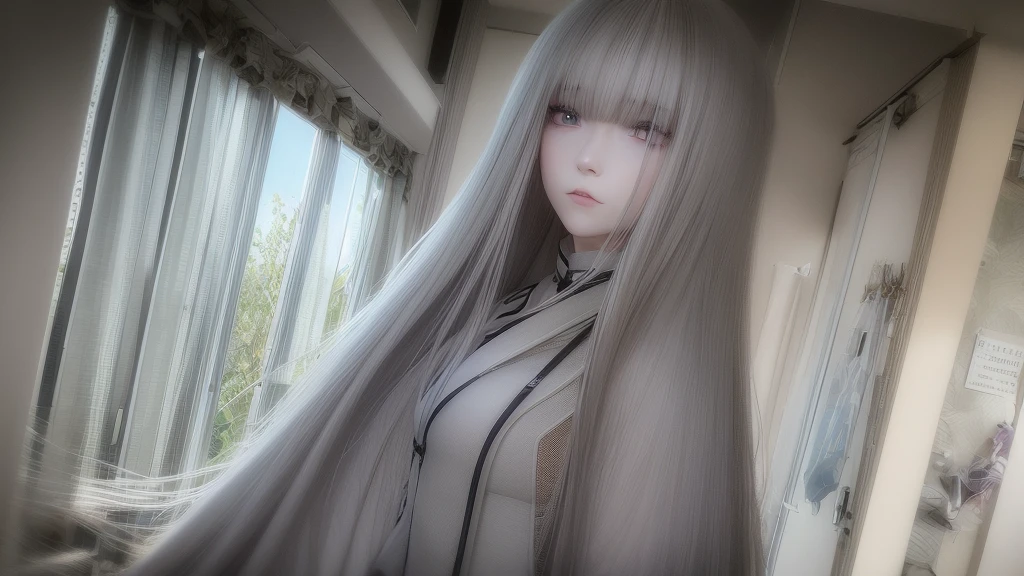 anime girl with long white hair and blue eyes sitting on a ledge, anime visual of a cute girl, smooth anime cg art, anime moe artstyle, anime style 4 k, visual novel cg, young anime girl, best anime 4k konachan wallpaper, beautiful anime high school girl, detailed key anime art, visual novel key visual, anime visual of a young woman