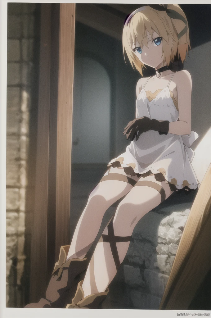 ((guillotine)),Realistic,Wide Angle,((gargantilha)),((Black T-back shorts,Black bra)),Wide Angle,((shame)),blushed, Wide Angle, From above,llight rays, Glow, (masutepiece)