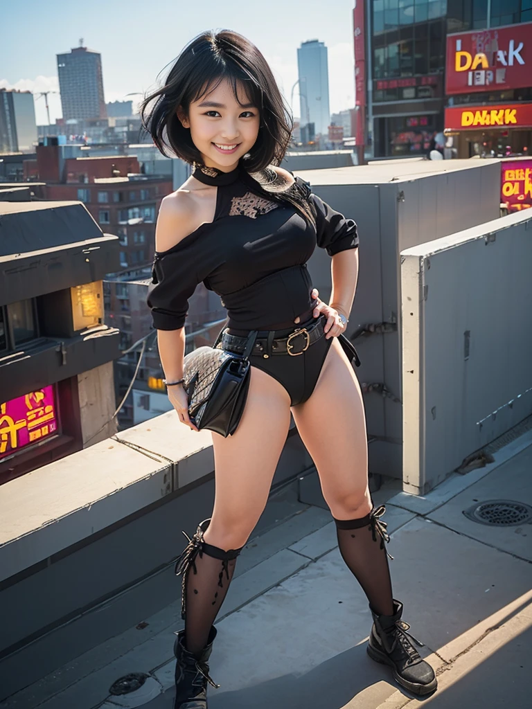 4k, sexy athletic body, bare chest, (small breasts), tiny breasts, flat chest, narrow chain suspenders, {unbuttoned coat}, leather jacket, naked suspenders, straps, body chain, naked, tiny micro sling, only wearing suspenders, wet shiny body, sweaty, sweat droplets, no makeup, {dark skin}, {{tanned skin}}, brown skin, oiled, oily skin, sparkly skin, (heart collar), Beautie, Seductive smile, naughty expression, nsfw, Heavy breathing, (medium shot), {show full body}, {show entire body}, (show stomach), entire body visible, show pubic area, filipina spanish mix, pinay spanish mix, squatting, arched back, show pelvis, {show thighs}, short wavy hair, russet hair, arms up, armpits, hands behind head, wearing jewelry, wearing accessories, body jewelry, armbands, armlets, stockings, long gloves, lace, elbow sleeves, masterpiece, pierced, piercings, thigh high boots, knee high boots, gogo boots, stockings, nsfw, Best Quality, facing viewer, facing camera, (Photorealistic:1.4), low key, dark, sunset, 3 point perspective, Smiling, Detailed face, (outdoor photography_busy street shibuya:1.2), low camera angle, raining, wet, retro, futuristic, cyberpunk, tokyo, crowded, people crowding, people standing behind, restaurants, (lora:covered__v20:0.6)