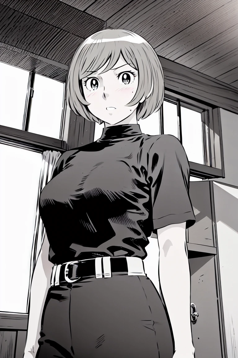 score_9, score_8_up, score_7_up, source_anime,
makima, <lora:chainsawman-makima-manga-ponyxl-lora-nochekaiser:1>,
makima, long hair, smile, bangs, braid, braided ponytail, ringed eyes, monochrome, greyscale,
dress, black dress, collarbone, long sleeves,
outdoors, wasteland, smile, bent over, from behind,
looking at viewer, cowboy shot, dutch angle, solo,