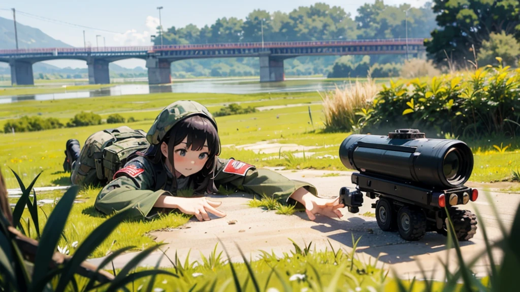 Best image quality, forest, Crashed helicopter, uniform, army, ""White underwear"", stand, Spread your legs, Rainfall, Black Hair, ""woman"",