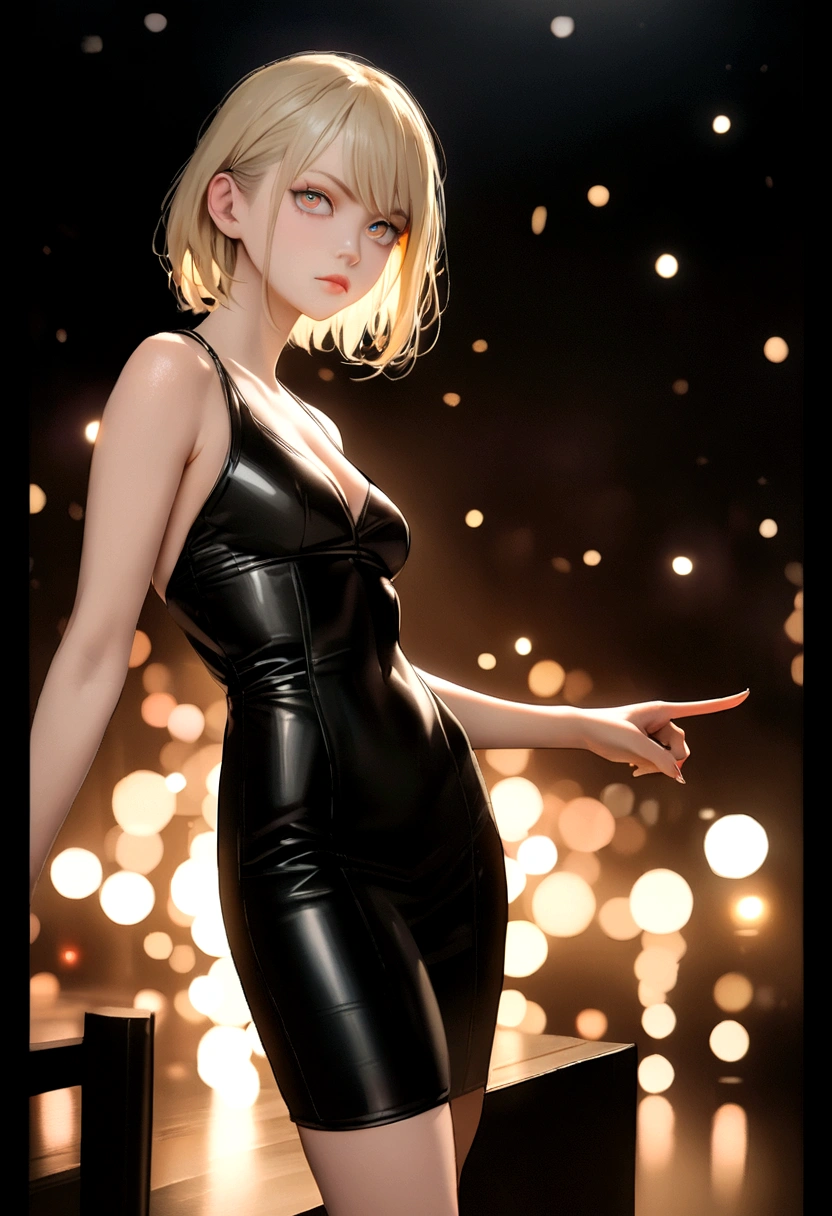 1 woman, standing, swimsuit, front view, close-up, bright lighting, indoor, plain background, neutral expression, athletic build, short hair, (best quality,4k,8k,highres,masterpiece:1.2),ultra-detailed,(realistic,photorealistic,photo-realistic:1.37),HDR,UHD,studio lighting,ultra-fine painting,sharp focus,physically-based rendering,extreme detail description,professional,vivid colors,bokeh,portrait,photography,natural lighting,warm colors