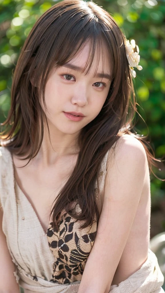 ((((upper body shot)))),(((Nude))),(((nipples))),Ultra-high resolution,big eyes,Japanese,(a girl),(1 girl),(()),((cute)),pretty,earring,((facing at viewer)),necklace,(long hair),((looking at viewer))