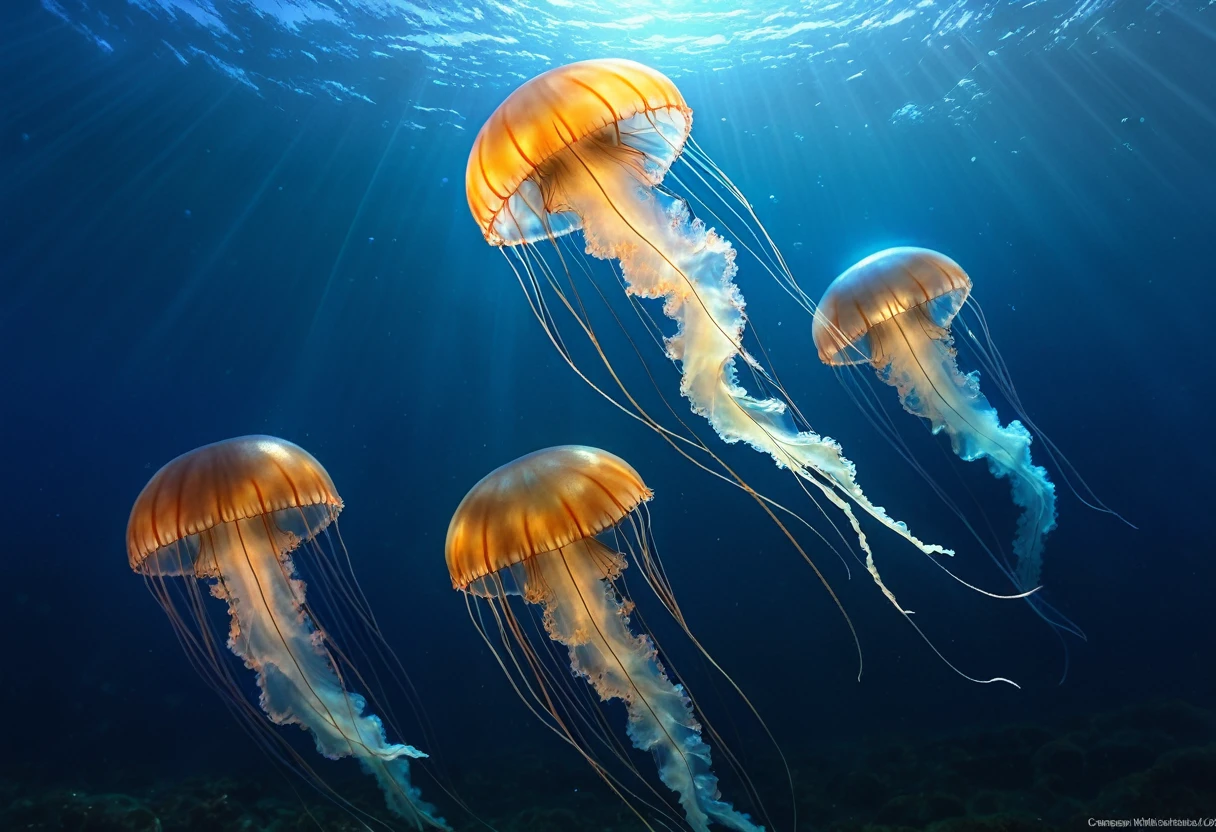 銀河を背景に海に浮かぶjellyfish, Concept art inspired by Tomasz Alen Kopela, Shutterstock, Space Art, 宇宙jellyfish, jellyfish, jellyfishのフラクタル, サイバーパンクjellyfish, jellyfish dancing, ネオンjellyfish, jellyfishes, Amazing space creatures 4K, 光るjellyfish, jellyfish, Jelly Sea, jellyfishの要素