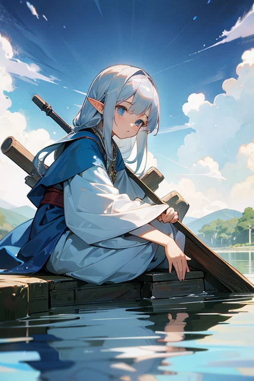 masterpiece, Highest quality, One girl, View your viewers, one piece,, Nami OP, , School, School desk,, alone,  、Elf、10 years old、uniform、sake、Sex