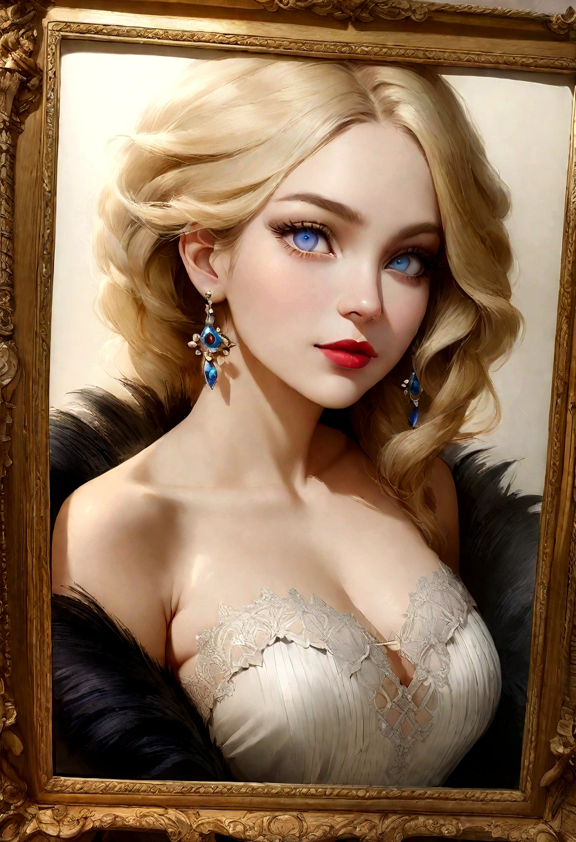 a realistic digital painting of a woman with beautiful detailed eyes, beautiful detailed lips, extremely detailed face, long eyelashes, wavy hair, sensual expression, wearing a pearl necklace, soft glowing lighting, dreamlike, cinematic, intricate details, vibrant colors, masterpiece, 8k