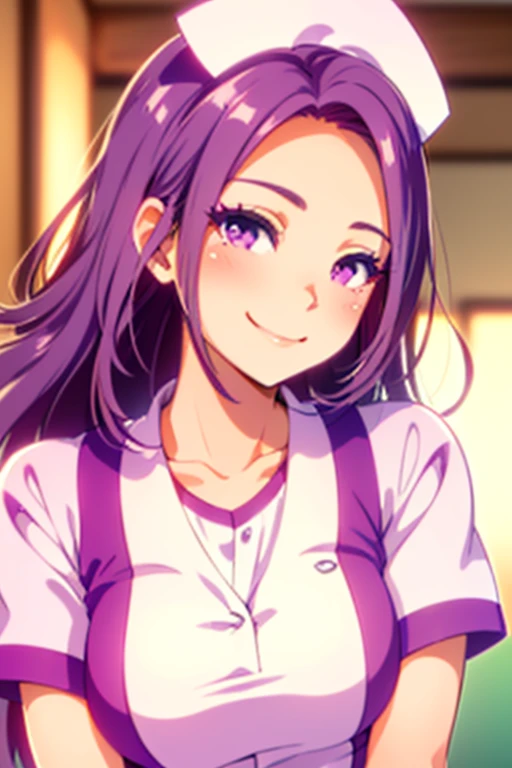 (seira sodeshiro) (highest quality) (very sensual, positive energy) (((solo lady))) (delicate face) (two-toned hair) (long disheveled hair) ((tanned skin)) (penetrating look) ((extremely pretty)) (she is close to you)) ((teasing you with her hair)) ((your pov)) ((lively colours)) ((loveliest nurse)) ((softly smiling))
